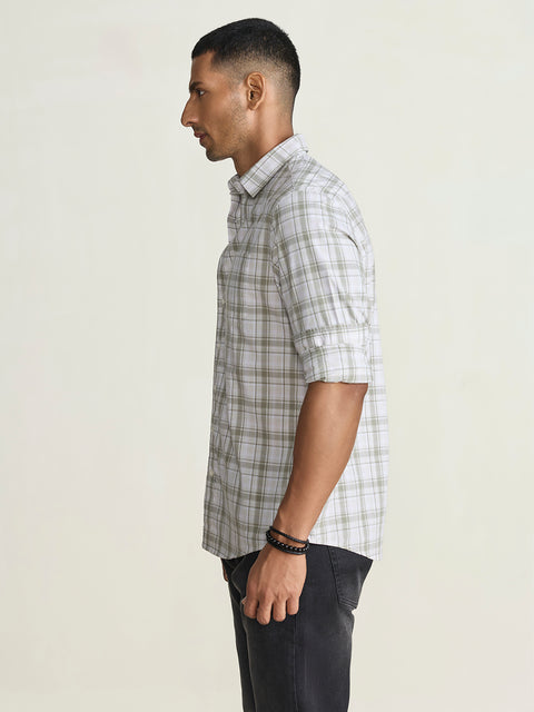 Slub Checkered Tailored Fit Shirt
