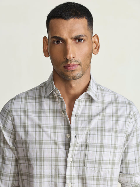 Slub Checkered Tailored Fit Shirt