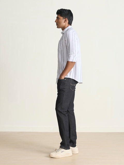 Slub Striped Tailored Fit Shirt