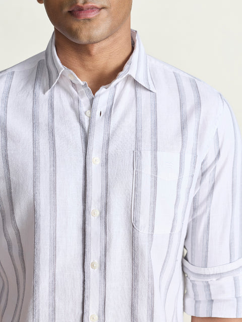 Slub Striped Tailored Fit Shirt