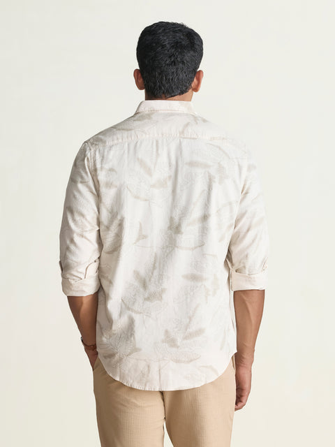 Dobby Printed Tailored Fit Shirt