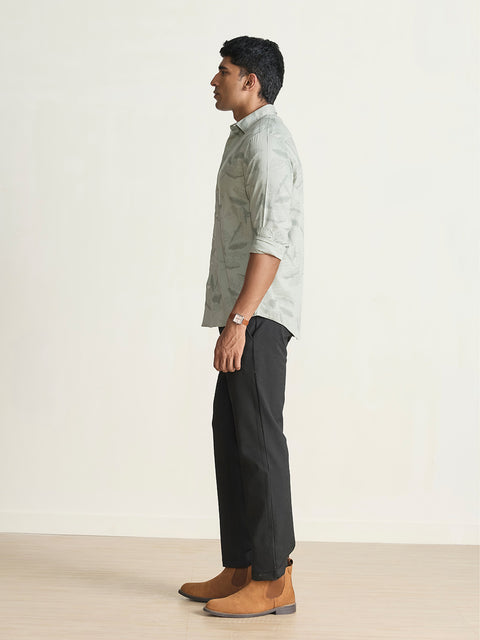 Dobby Printed Tailored Fit Shirt