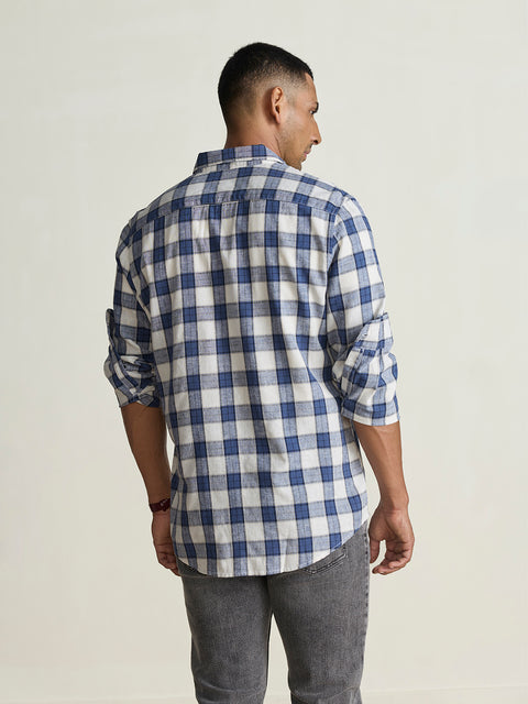Slub Checkered Tailored Fit Shirt
