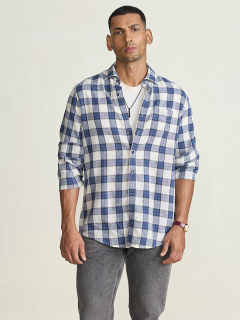 Slub Checkered Tailored Fit Shirt