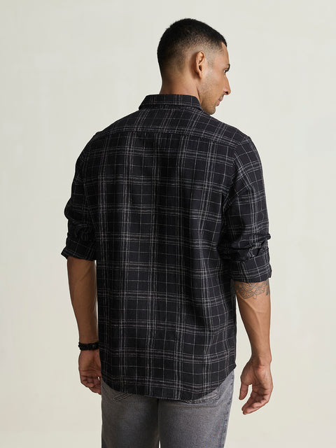 Slub Checkered Tailored Fit Shirt