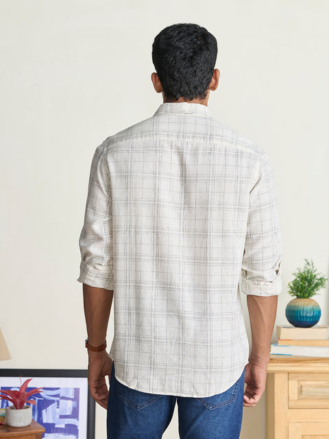 Slub Checkered Tailored Fit Shirt