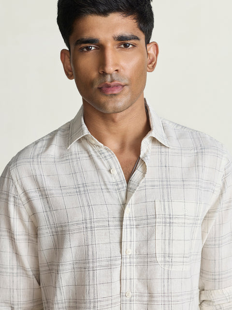 Slub Checkered Tailored Fit Shirt