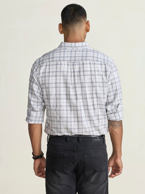 Slub Checkered Tailored Fit Shirt