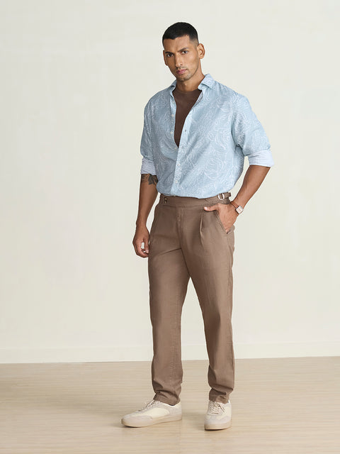 Dobby Printed Tailored Fit Shirt