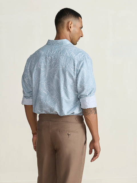 Dobby Printed Tailored Fit Shirt