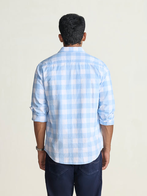 Slub Checkered Tailored Fit Shirt