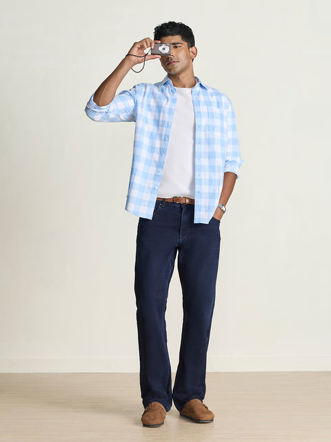 Slub Checkered Tailored Fit Shirt