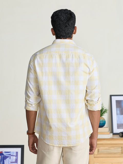 Slub Checkered Tailored Fit Shirt
