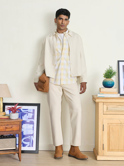 Slub Checkered Tailored Fit Shirt