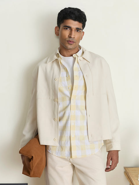 Slub Checkered Tailored Fit Shirt