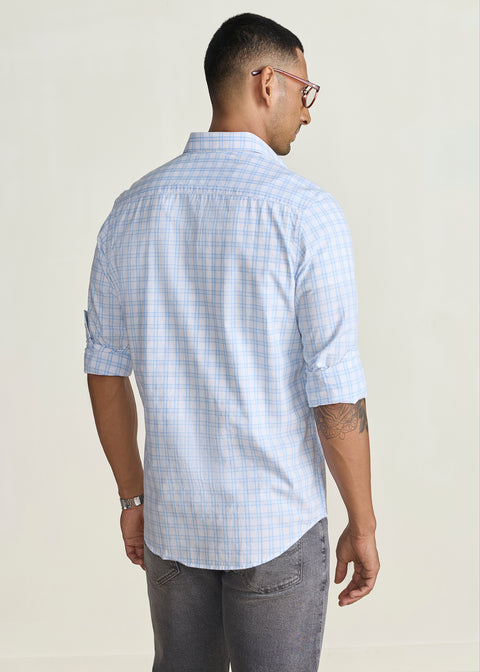 Slub Checkered Tailored Fit Shirt