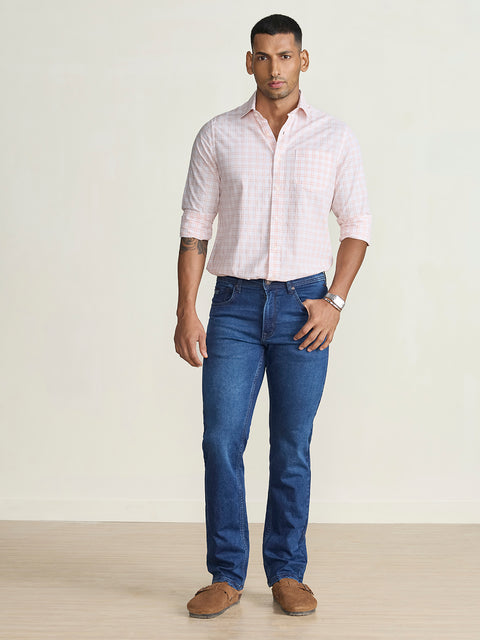 Slub Checkered Tailored Fit Shirt