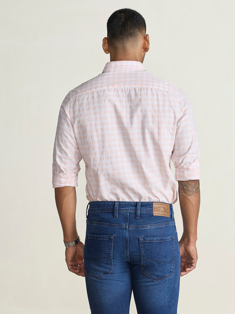 Slub Checkered Tailored Fit Shirt