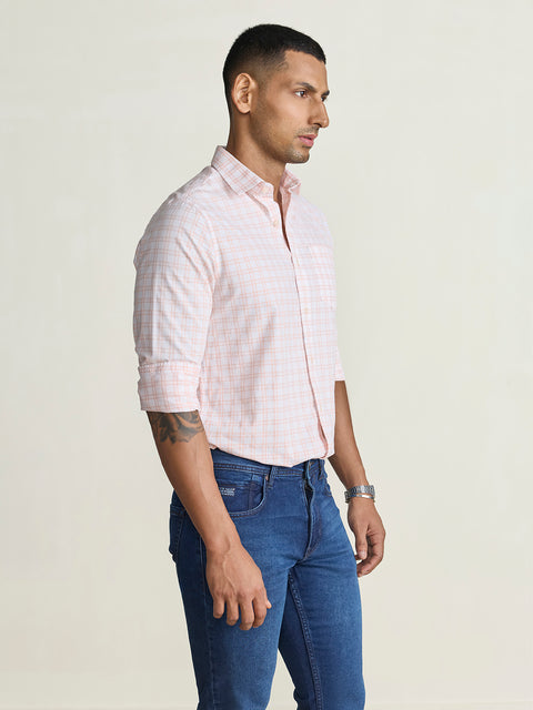 Slub Checkered Tailored Fit Shirt
