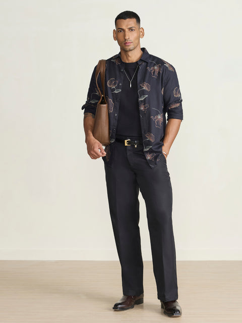 Twill Printed Tailored Fit Shirt