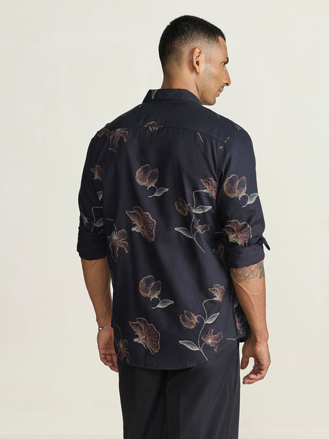 Twill Printed Tailored Fit Shirt