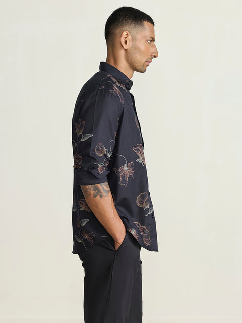 Twill Printed Tailored Fit Shirt