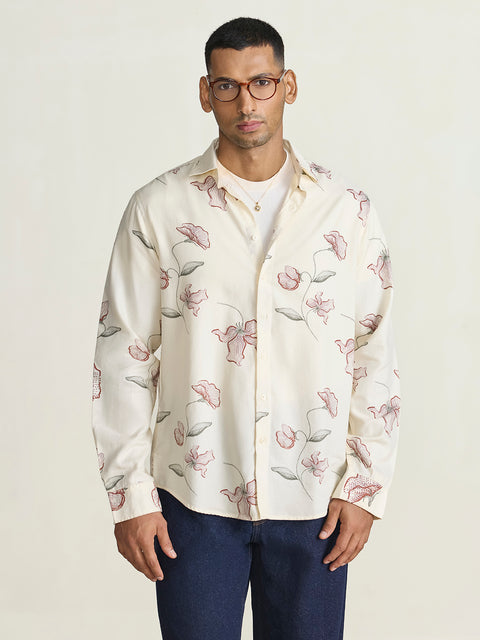 Twill Printed Tailored Fit Shirt