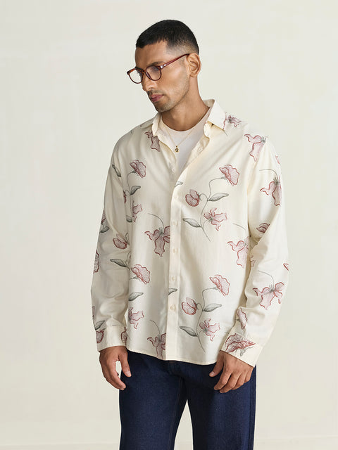 Twill Printed Tailored Fit Shirt