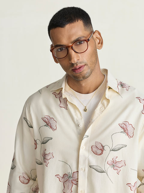 Twill Printed Tailored Fit Shirt
