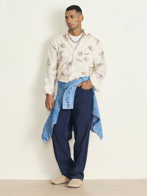 Twill Printed Tailored Fit Shirt