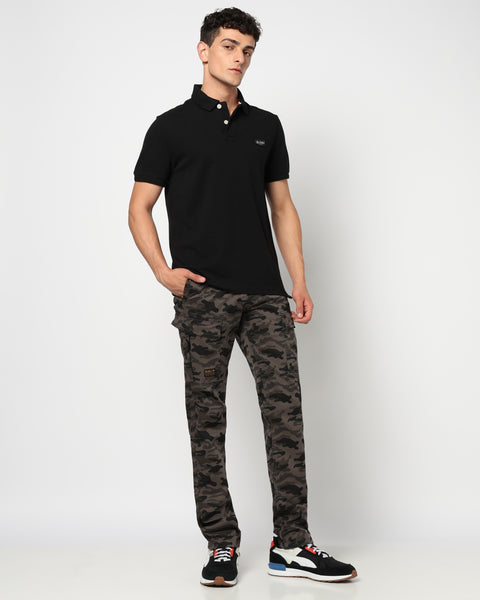DARKON Black Polo T Shirt