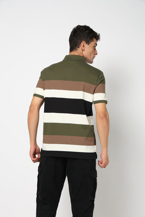 TAVRO Multi Striped Polo T Shirt
