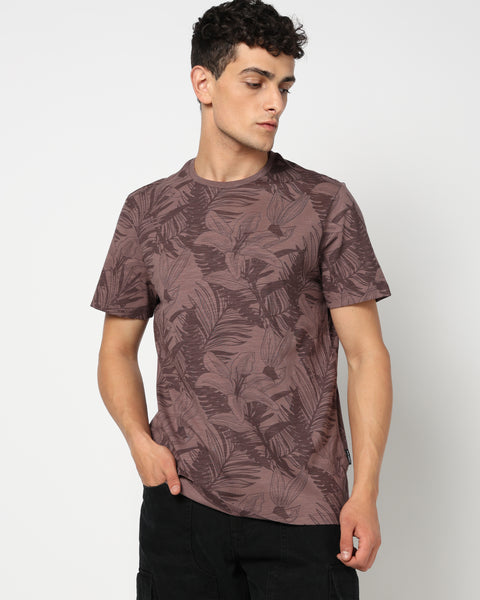 LUSCO Leaf-Print t-shirt