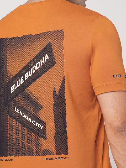 RUST GRAPHIC PRINTED T SHIRT