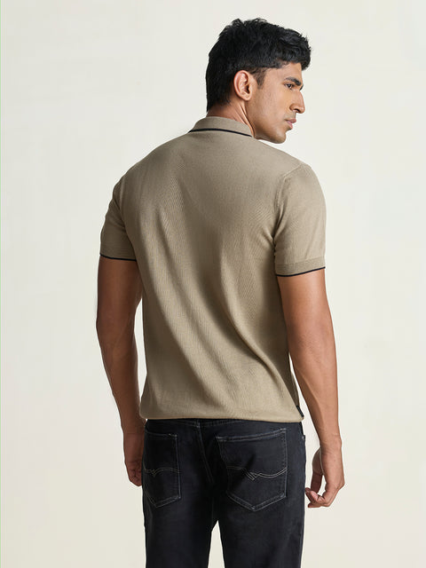 Smart Fit Textured Flatknit Polo