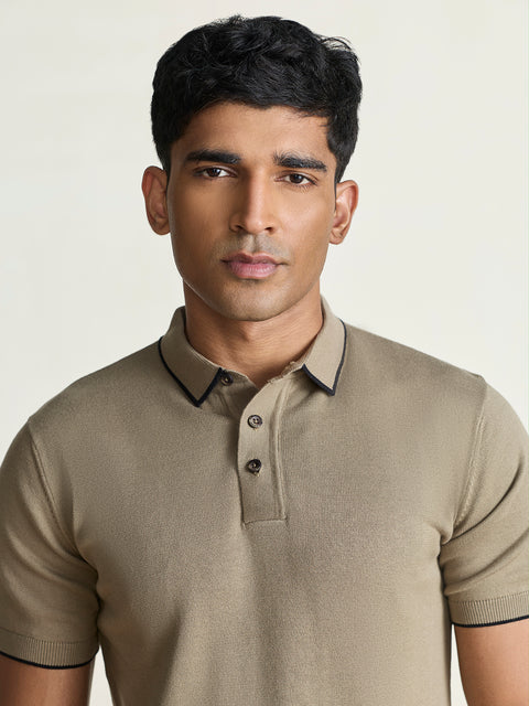 Smart Fit Textured Flatknit Polo