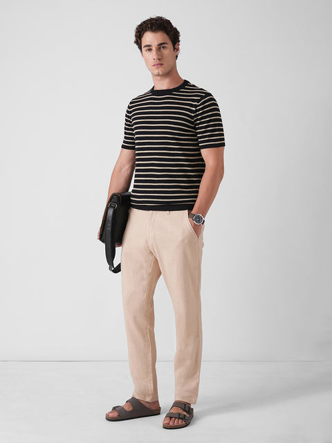 STRIPED FLATKNIT T-SHIRT