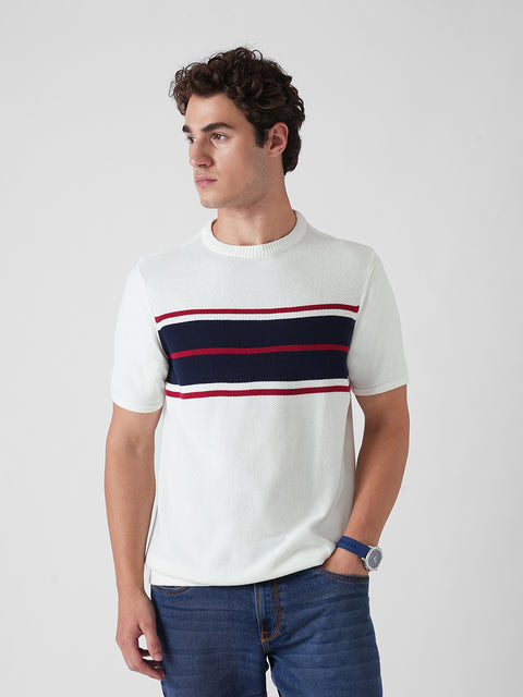 STRIPE FLATKNIT T-SHIRT
