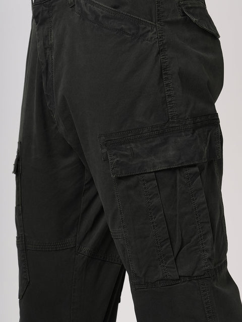 Olive Slim Fit Utility Pocket Cargo