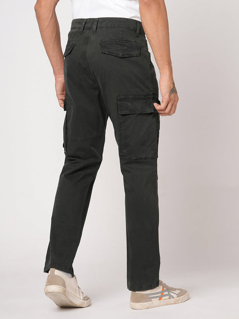 Olive Slim Fit Utility Pocket Cargo