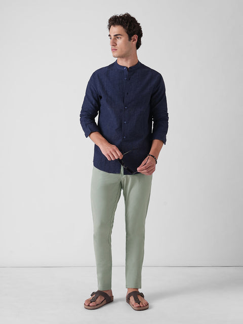 MINT SLIM FIT DOBBY TROUSER