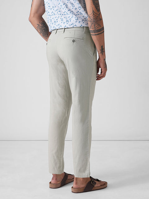 Grey Relaxed Linen Trousers