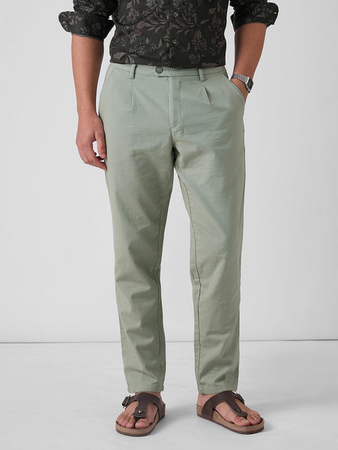 MINT RELAXED FIT LINEN TROUSER