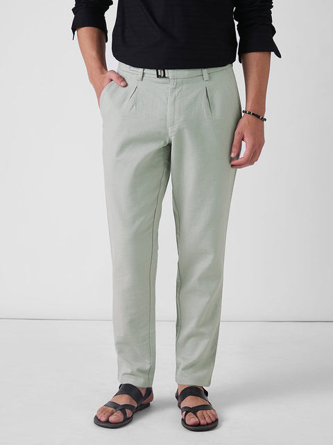 GREY RELAXED FIT DOBBY TROUSER