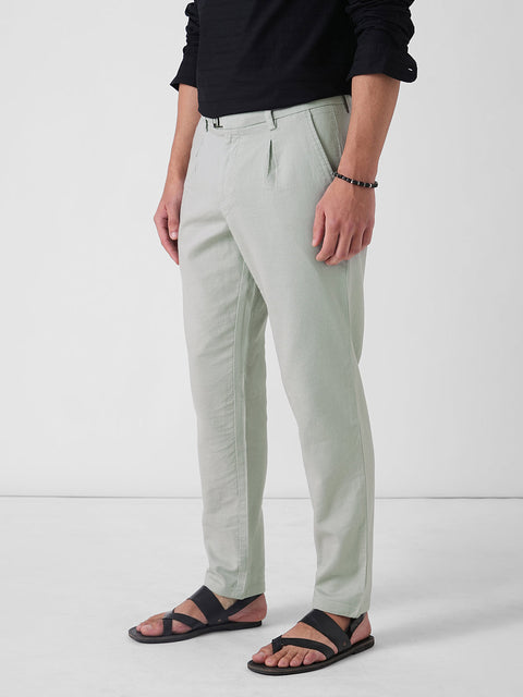 GREY RELAXED FIT DOBBY TROUSER