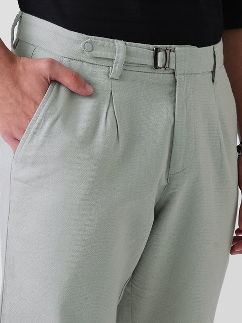 GREY RELAXED FIT DOBBY TROUSER