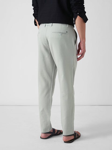 GREY RELAXED FIT DOBBY TROUSER