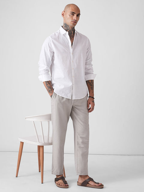GREY ELASTICATED TRAVELLER PANTS
