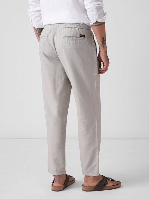 GREY ELASTICATED TRAVELLER PANTS