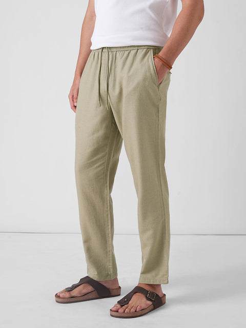 Brown Elasticated Waist Traveller Pants